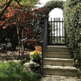 thumbnail image 2 of CHTER Handrails for Outdoor Steps, 3 Step Stair Hand Rail Kit, Transitional Wrought Iron Railings with Installation Kit, Stair Rails for Seniors, Concrete Steps & Porch & Deck(Black), 2 of 6
