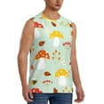 thumbnail image 2 of Balery Mushroom Bee Men's Sleeveless Muscle Shirts Workout Tank Top, Moisture Wicking, Odor Protection-X-Large, 2 of 8
