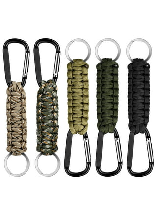 Loyerfyivos Keychains with Carabiner Clips Braided Lanyard Ring