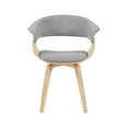 thumbnail image 3 of Summer Mid-Century Upholstered Dining Chair in Grey and Patterned Oak Finish, 3 of 6