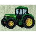 thumbnail image 4 of Green Tractor Latch Hook Kits Rug Crochet Yarn Cushion Embroidery Needlework Carpet Cover Hook and Latch Kit Tapestry Christmas Home Decoration 52x38cm, 4 of 7