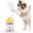 Yellow, variant on Cat Slow Feeder Toy with Feather Teaser, Interactive Puzzle Feeder for Cats, Mental Stimulation Foraging Toy, Suitable for Dry & Wet Food(Blue)