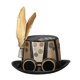 thumbnail image 3 of Steampunk Top Hat Steam Punk Hat Estilo vintage con fieltro de plumas Unisex Jazz Hat Fedora Hat para Masquerade Festival Carnival Parade Mujeres 60-61cm Salvador Sombrero de copa Steampunk, 3 of 10