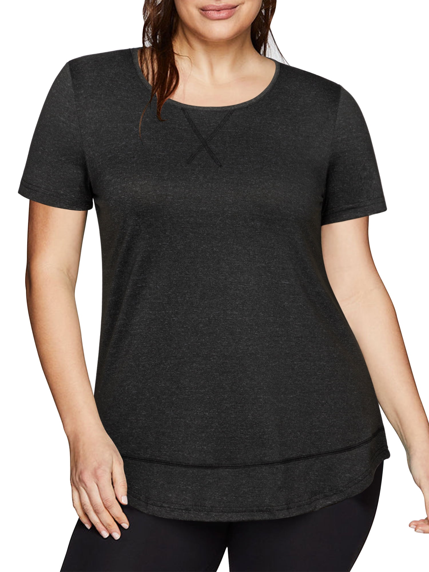 Women's Plus Size Short Sleeve Workout Tops Running Shirts Activewear