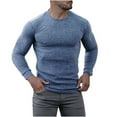 thumbnail image 2 of tarylea Sweaters for Men Long Sleeve Crew Neck Ribbed Knitted Slim Fitted Pullover Casual Stretch Comfy Fall Tops, 2 of 3
