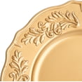 thumbnail image 3 of GFDYREE Set of 12 Gold Charger Plates, 12.8" Floral Rimmed Plastic Chargers for Dinner Plate, Decorative Table Charger Service Plates for Table Setting, Party, Weddings, Event, 3 of 7