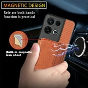 For OPPO Reno 8 Pro Carbon Fiber Magnetic Card Bag Phone Case