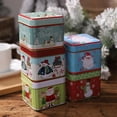 thumbnail image 4 of 5 Packs Christmas Gift Box Candy Tin Box Xmas Card Tin Box Metal Cookie Tin Box with Lid Assorted Card Holder Containers for Xmas Party Decor, 4 of 7