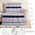 thumbnail image 5 of Pink Grey Striped Blanket Soft Cozy Warm Throw Blanket for Couch, Plush Fuzzy Flannel Fleece Blankets for Sofa, Farmhouse Stripes Modern Abstract Art Bed Blankets Lightweight Gifts for Women, 40"x50", 5 of 9