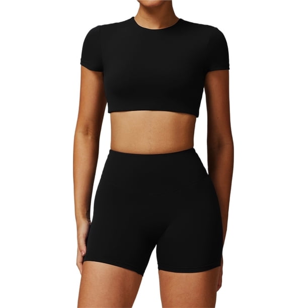 Conjuntos de entrenamiento for mujer, 2 piezas, sujetador deportivo, camiseta sin mangas, polainas de cintura alta, gimnasio, Yoga, ropa activa, Top de entrenamiento for mujer