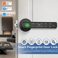 thumbnail image 4 of Smart Fingerprint Door Lock, 5-in-1 Keyless Entry Door Handle with Keypad & App for Bedroom Home Office, 4 of 13