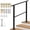 black 3-Step, variant on Kicctian Handrail for Outdoor Steps, 3-Step Adjustable Metal Railing, Non-Slip, Rust-Proof, Easy Install for Porch, Deck, Garden, Black
