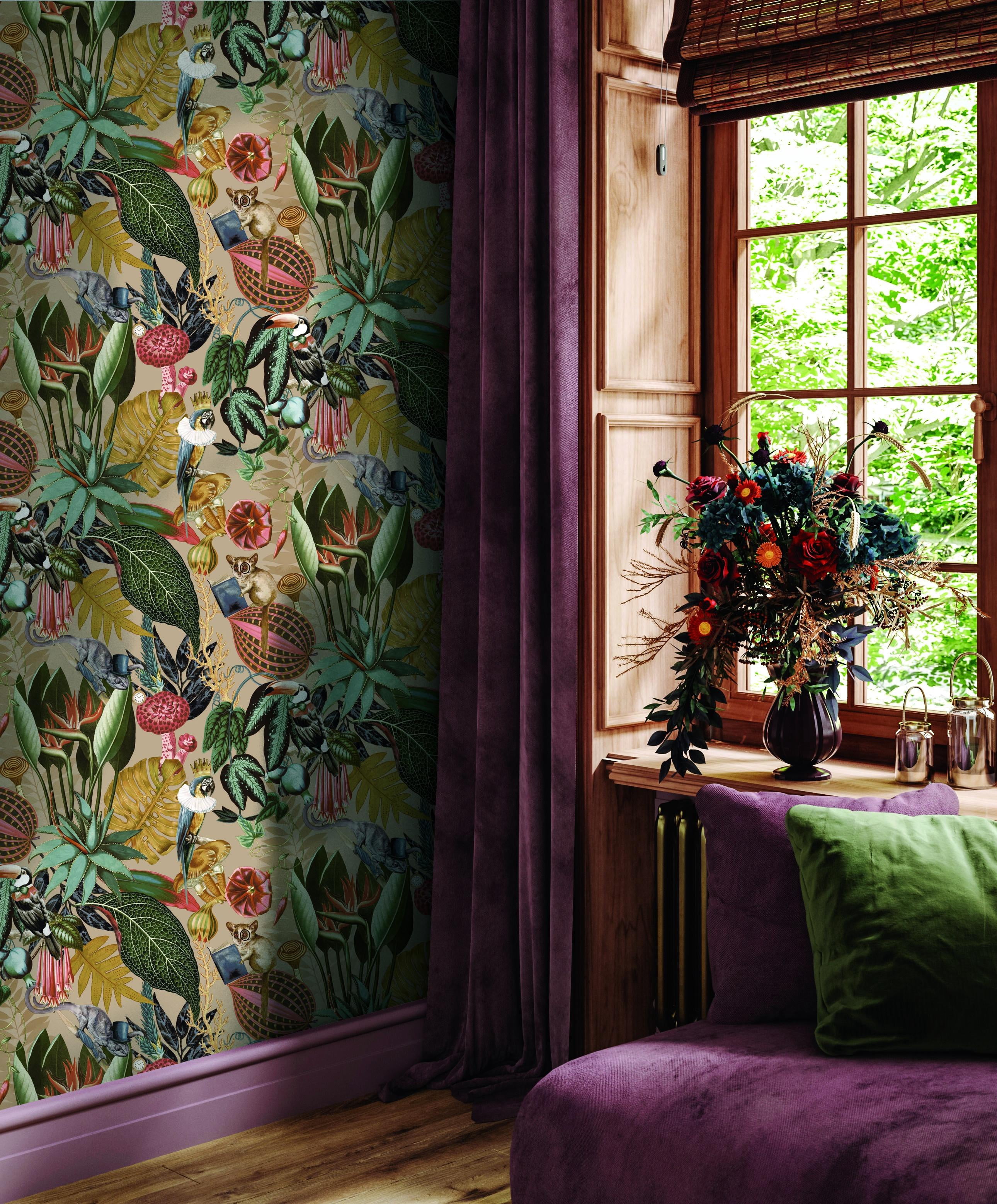 Gold A Tropical Soiree Wallpaper