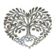 thumbnail image 5 of Decoración de pared de metal con forma de pájaro y árbol, escultura artística de corazón, decoración rústica versátil para pared. Plata, 5 of 9