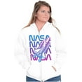 thumbnail image 4 of Vaporwave Shuttle NASA Worm Logo Zip Up Hoodie Men's Women's Brisco Brands M, 4 of 6