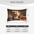 thumbnail image 4 of Daiia Cartoon Cooking Cat Bedding Waterproof Pillow Protector Zippered Queen – Bed Bug Proof Pillow Encasement-14"x20", 4 of 6