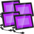 thumbnail image 1 of Luces LED Flood Black XYCN de 300 W, paquete de 4 con enchufe IP66, 1 of 7