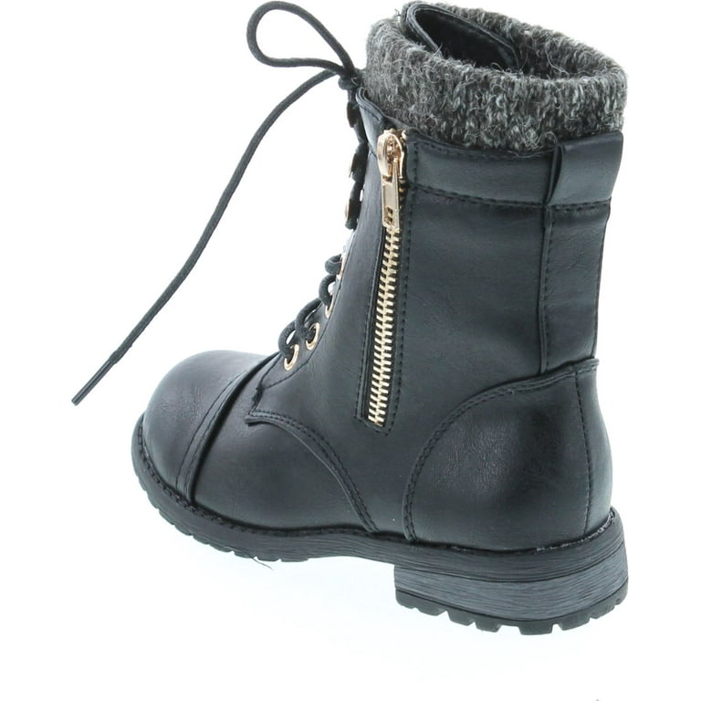 Knit cuff combat boots hotsell