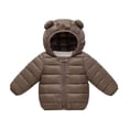 thumbnail image 3 of Loopsun Toddler Boys Girls Winter Outerwear Jackets 0-5Y Solid Hooded Padded Long Sleeve Warm Coats, 3 of 5