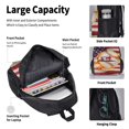 thumbnail image 4 of Bingfone Baseball Ball With Flag for Backpack Lunch Bag Pencil Case Set, Large Capacity School Backpack Combination Three-piece Set, Unisex, 4 of 6