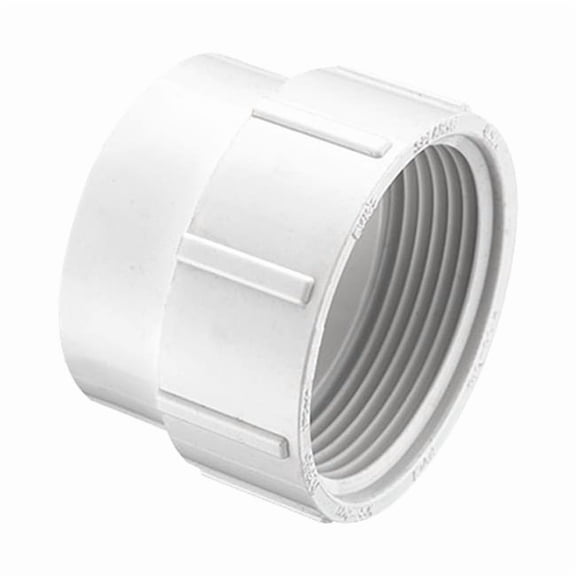 PVC Fitting Cleanout Body, Spigot x FNPT, 3 in Pipe Size