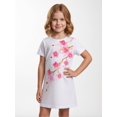 thumbnail image 5 of Girls Chic Casual Short Sleeve Dress Relaxed-Fit Sundress Stretchy Back to School for Kids Girls Age 5-13 Classic Round Neck, 5 of 6