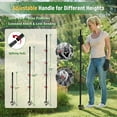 thumbnail image 2 of FENHRTVM Stirrup Hoe, Heavy Duty Hula Hoe with 32-62In Adjustable Long Handle, 2 in 1 Action Hoe with Cultivator Rake, Scuffle Hoe, Hula Hoe Garden Tool for Weeding Grass, Loosening Soil, Sharp Blade, 2 of 6