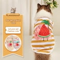 thumbnail image 2 of NIBOLOG Pet Vest Fruit Pattern Stripe Printing Elastic Hemming Pullover Type Comfy Dog Clothes for Home Wear, 2 of 8