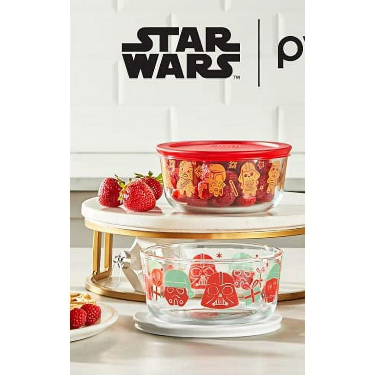 PYREX Star Wars 2-Pack Multisize Glass Bpa-free Reusable Food Storage  Container with Lid in the Food Storage Containers department at