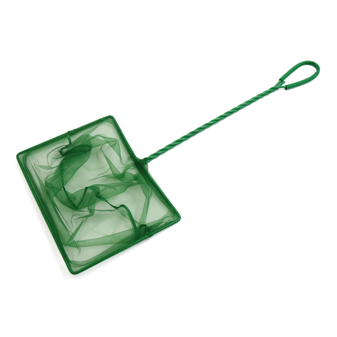 8" Green Plastic Coated Handle Fish Shrimp Skimming Net for Betta