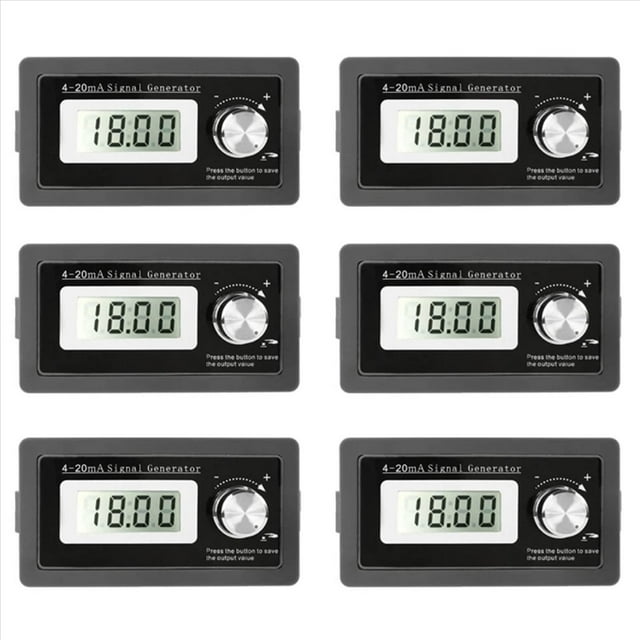 6X New 2-Wire 4-20MA Current Signal Generator Panel-Mounted Current Loop Generator 4 to 20MA Simulator High Precision