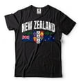 thumbnail image 2 of New Zealand Unisex Shirt New Zealand Country Flag Logo Shirt Mens Womens New Zealand Shirt (Large Navy Blue), 2 of 6
