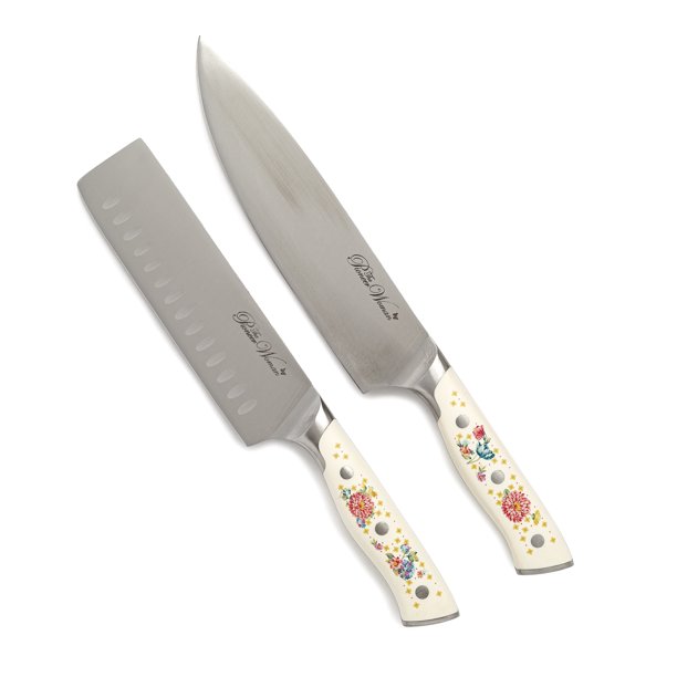 The Pioneer Woman 2 Piece Stainless Steel Nakiri and Chef Knife Bundle