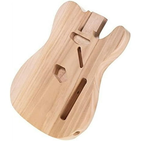 T02 Unfinished Electric Guitar Body Sycamore Wood Blank Guitar Barrel for Electric Guitars DIY Parts, Beige