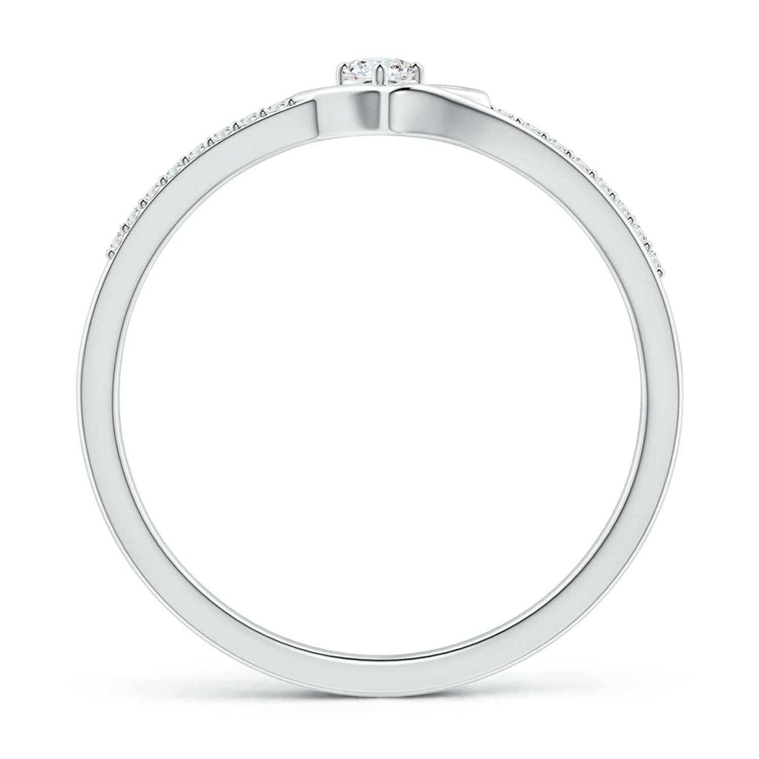 Angara Natural Diamond Heart Promise Ring in 925 Sterling Silver for Women (Size-2.5mm | Color-G | Clarity-VS2) | April Birthstone, Jewelry Gift for Women | Heart Shape Promise Ring (Ring Size = 8)