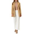 thumbnail image 2 of Unique Bargains Women's Turn Down Collar Buttoned Casual Mid-Long Winter Coat XS Khaki, 2 of 6