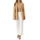thumbnail image 2 of Abrigo elegante de trabajo con cuello de solapa y botones para mujer, abrigo de trinchera de invierno 2XL en color caqui, 2 of 7