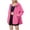 Hot Pink, variant on DYTTDG Women's Lightweight Hooded Zip-Up Jacket Long Sleeve Solid Casual Windbreaker Drawstring Waist Zipper Pockets Outerwear