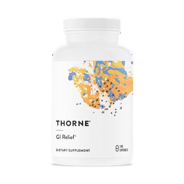 THORNE GI Relief - Digestion Supplement Supports Gut Health & Bloating Relief* - Made with Marshmallow Root Extract & Digestive Enzymes - 180 Capsules - 90 Servings