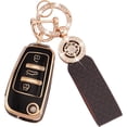 thumbnail image 1 of for Audi Key Fob Cover 3 Buttons TPU Soft Key Shell Case Fit for Audi A1 A3 A4 A6 A8 Quattro Q3 Q7 S3 S6 RS3 RS6 R8 TT TTS Flip White Car Key Protector with Bling Keychain, 1 of 6