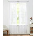 55" inch x 84" inch Sheer Curtains Window Voile Panels, Set of 4 White