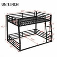 thumbnail image 3 of Metal Full XL over Queen Bunk Bed for Adults,Space-Saving/Noise Reduced/No Box Spring Needed,Black, 3 of 8