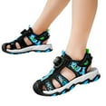 thumbnail image 3 of WUXIAN Boys Sandals Closed Toe Outdoor Hiking Sandal Lightweight Athletic Adjustable Straps Sport Sandals, Sky Blue, 3 of 8