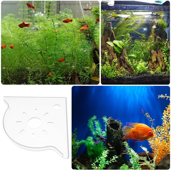 Soimiss Space Saving White Triangle Corner Shelf for Aquarium Fish Tank Accessories and Food