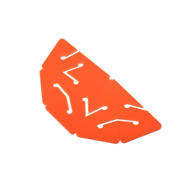 Naiovety 5 uds Logos geometría tres plástico señal segura que indica pequeño ligero reemplazo de señal bajo el agua Deportes acuáticos Naranja