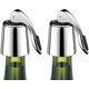 thumbnail image 1 of Tapón para botella de vino de acero inoxidable, sellador de botellas que mantiene el vino fresco (paquete de 2), 1 of 5