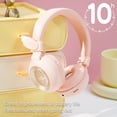 thumbnail image 7 of Over-ear Gaming Headset, Hwkond Bluetooth Headphones Headset Plug In Cable Bluetooth Heavy Bass Intelligent Noise Reduction HIFI Speaker Super Long Life Inductive 0 Delay,Pink, 7 of 7