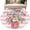 White Light Pink Cherry Pink, variant on Small Round Rug 3Ft Washable Non-Slip, Valentine's Day Circle Area Rugs for Living Room Bedroom, Roses Flowers Pink Stripes Country Beige Indoor Floor Mats Carpet Runner for Home Decor
