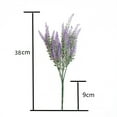 thumbnail image 7 of Travelwant 10Branches Artificial Flowers Flocked Plastic Lavender Bundle Fake Plants Wedding Bridle Bouquet Indoor Outdoor Home Kitchen Office, 7 of 7