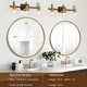 thumbnail image 5 of Espejo de pared redondo para baño, 28 x 28 pulgadas, espejo de metal dorado envejecido con abalorio de metal, espejo de maquillaje circular para recámara, sala de estar, entrada, 5 of 13
